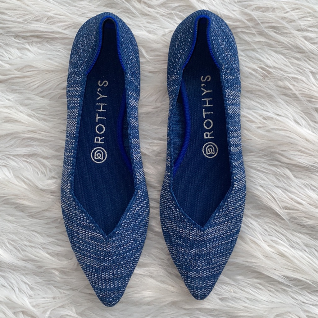 Rothy’s | The Point Flats In Indigo Heather